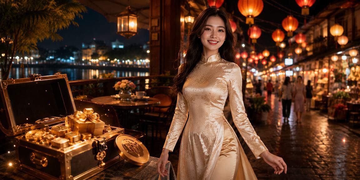 Người dùng tại Hà Nội mặc áo dài đăng ký tài khoản cá cược trực tuyến