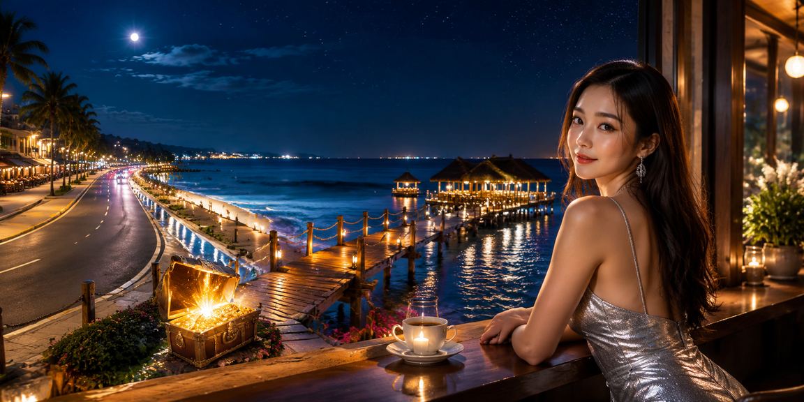 Người dùng tại Mũi Né ngồi quán cà phê kiểm tra ưu đãi casino và cược thể thao trực tuyến